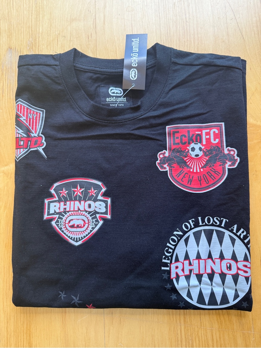 NWT Ecko Unltd Rhino All Over Graphic Black T-Shirt Men’s Large